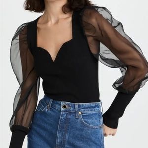 Veronica Beard, Finian Mixed Media Top, Small, NWTO